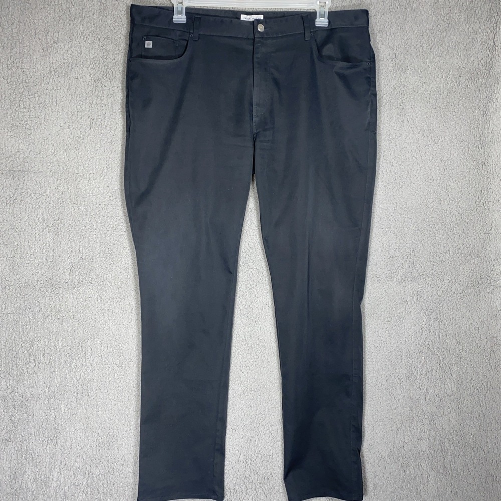 Peter Millar Crown Sport Pants Mens 40x32 Black EB66 Performance 5 Pocket Golf